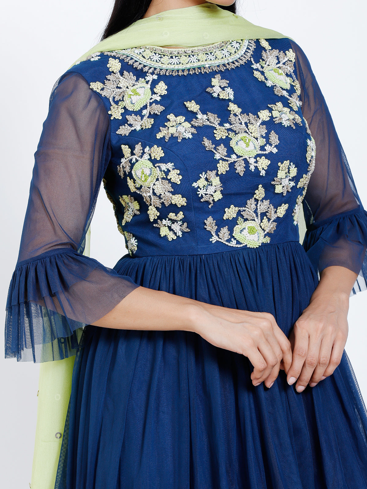 Embroidered sharara set