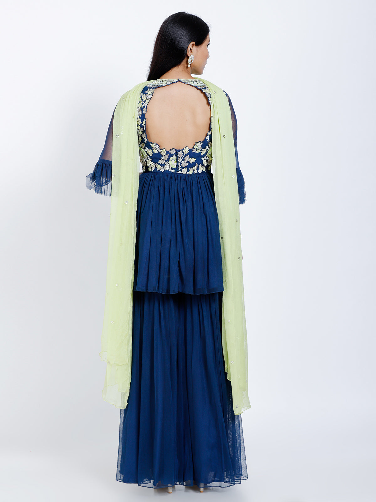Embroidered sharara set