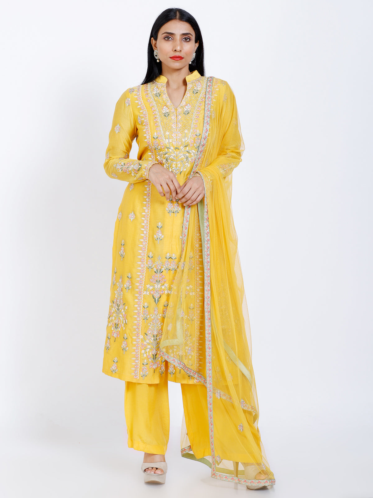 Embroidered Straight suit