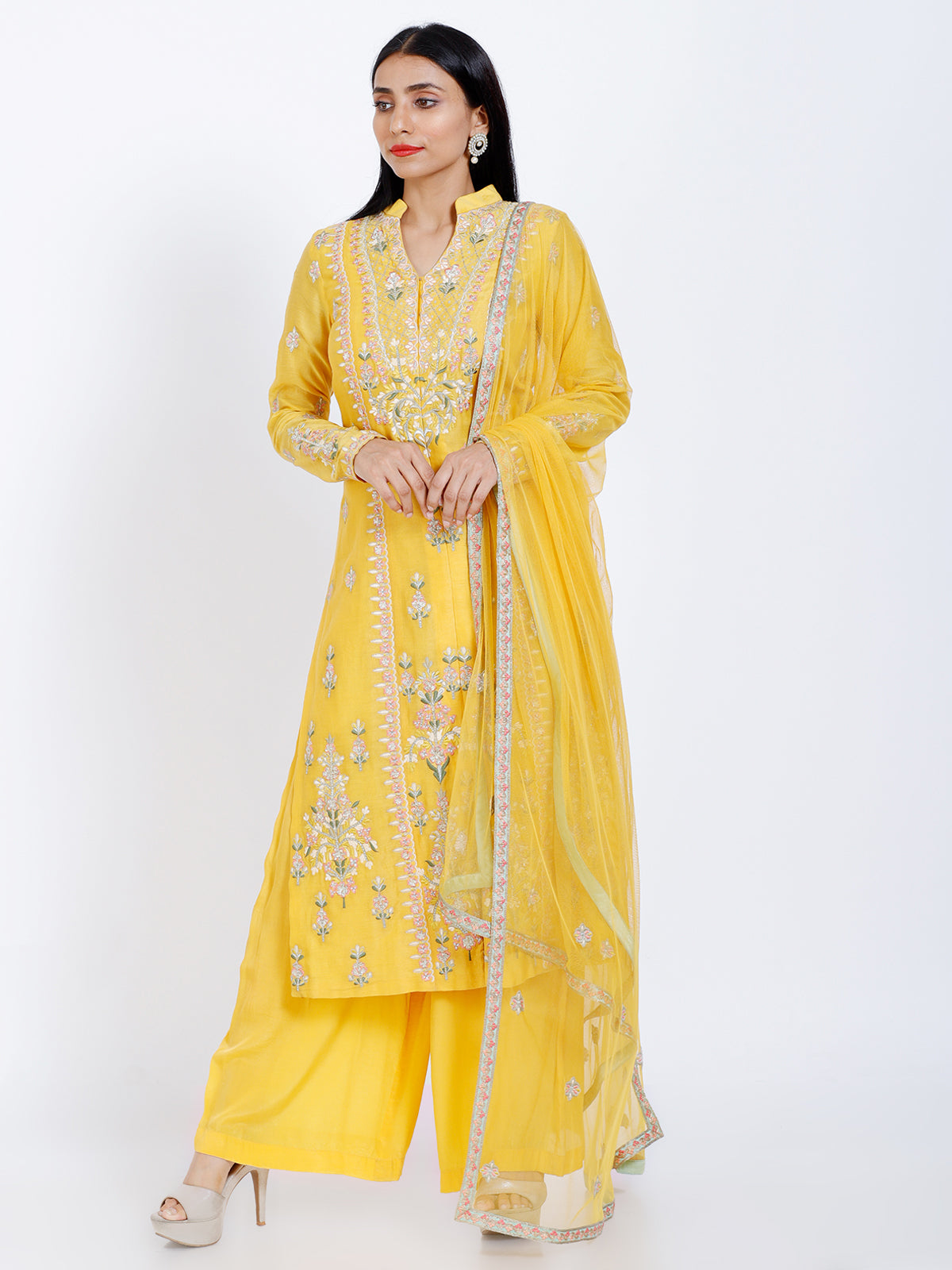 Embroidered Straight suit