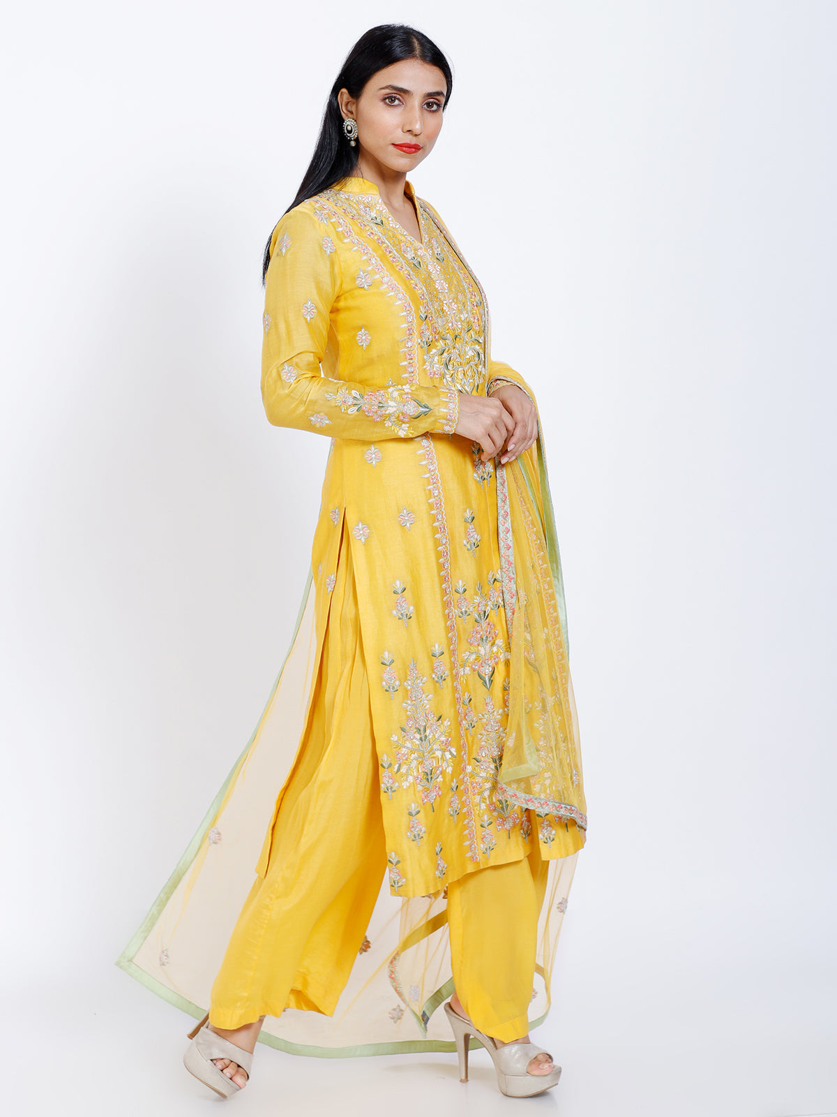 Embroidered Straight suit