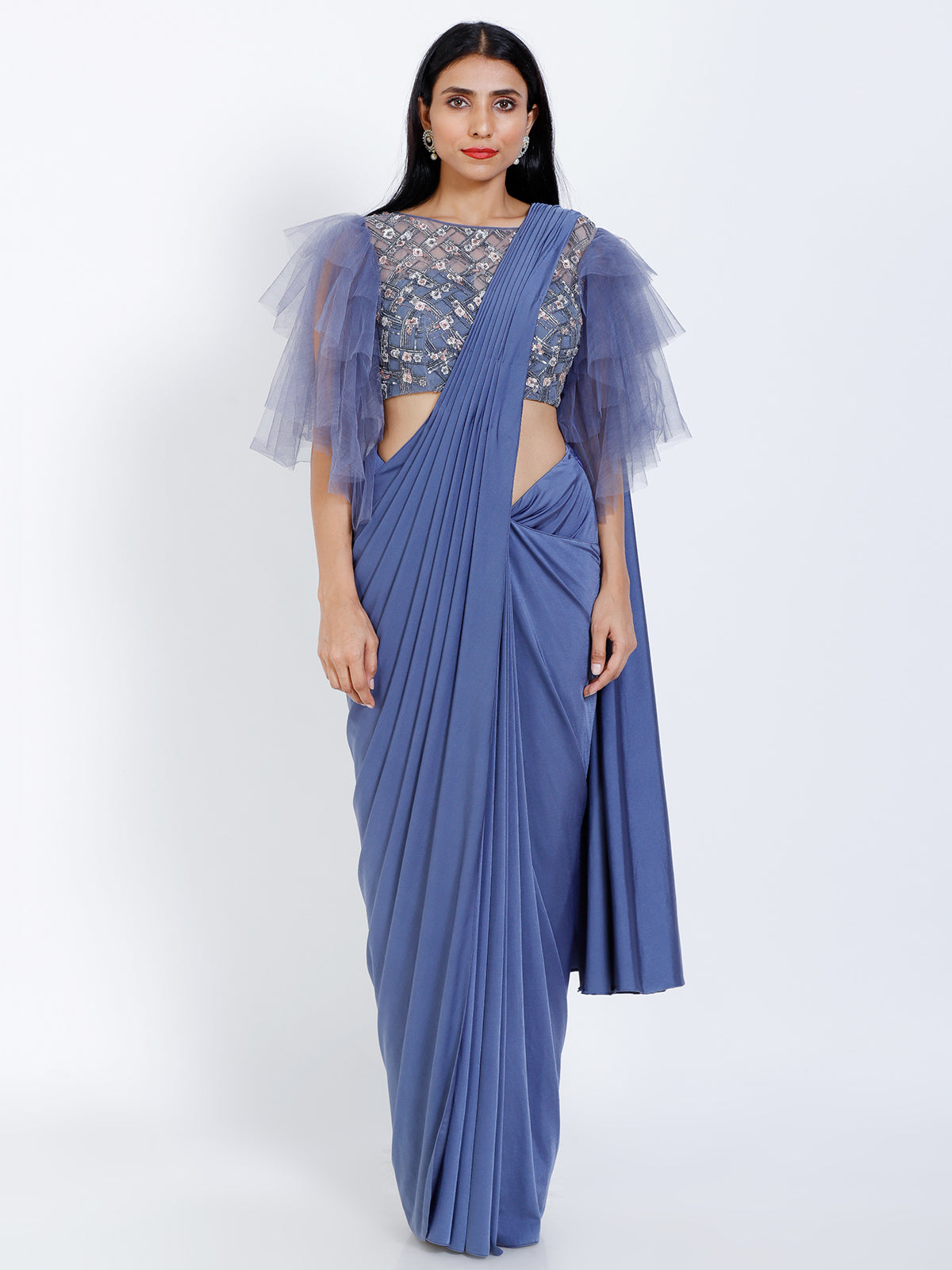 Embroidered Draped saree