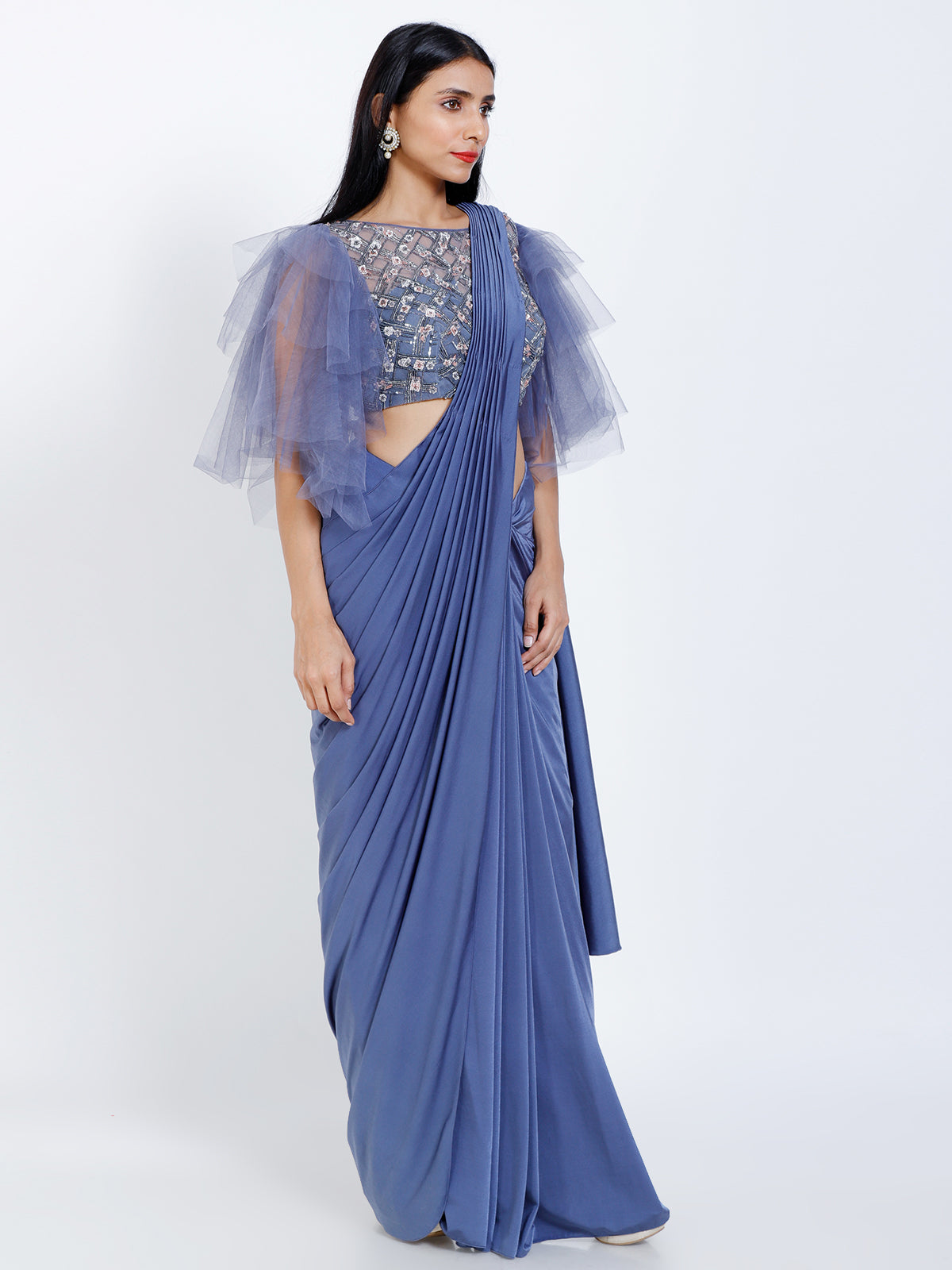Embroidered Draped saree