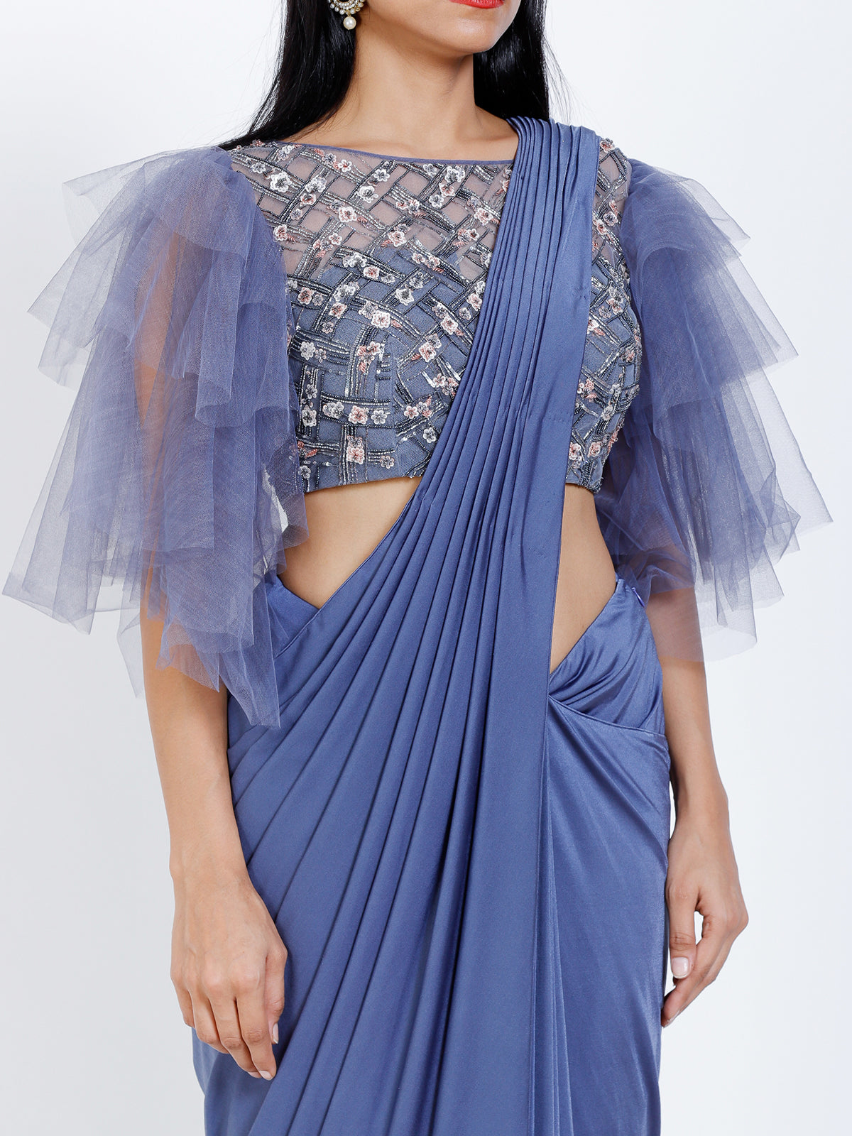 Embroidered Draped saree