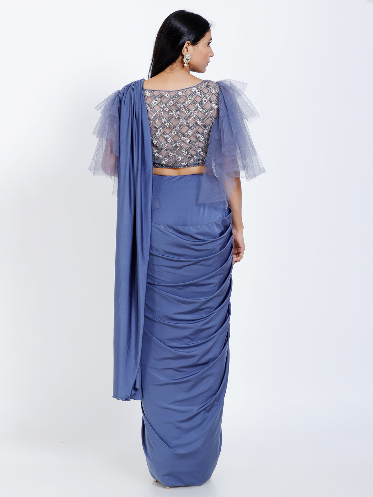 Embroidered Draped saree