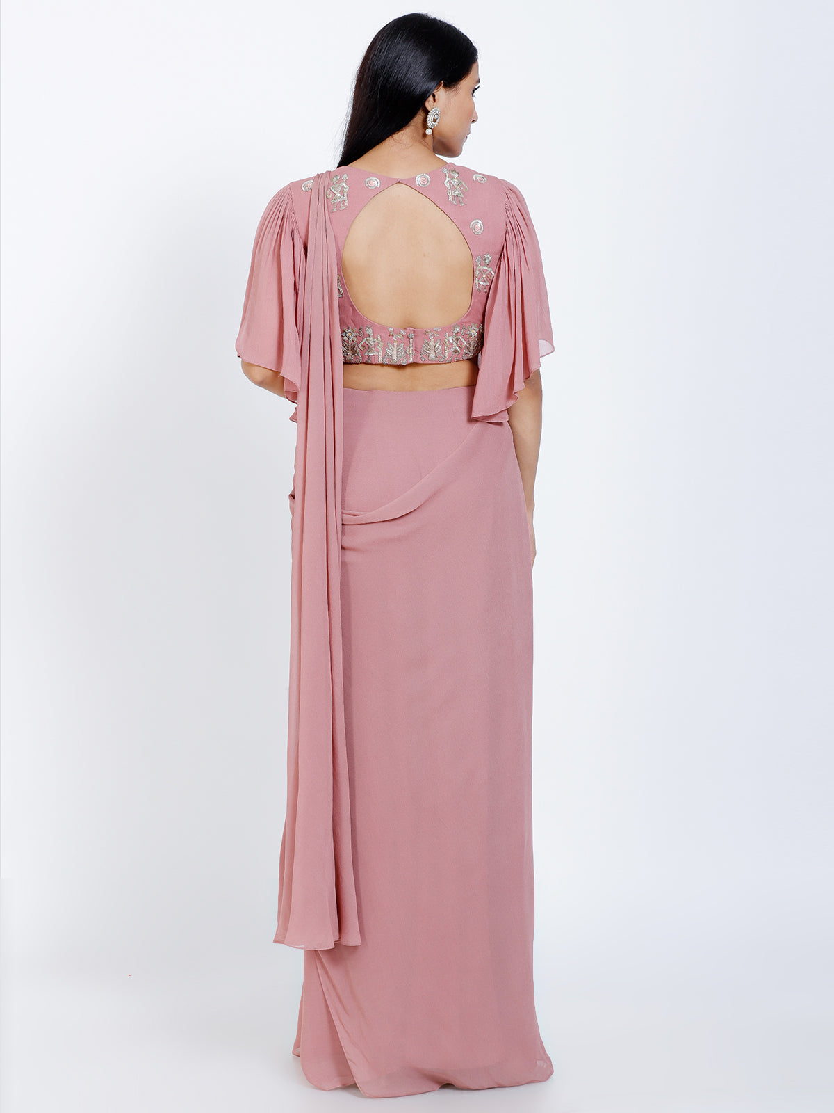 Embroidered Draped saree