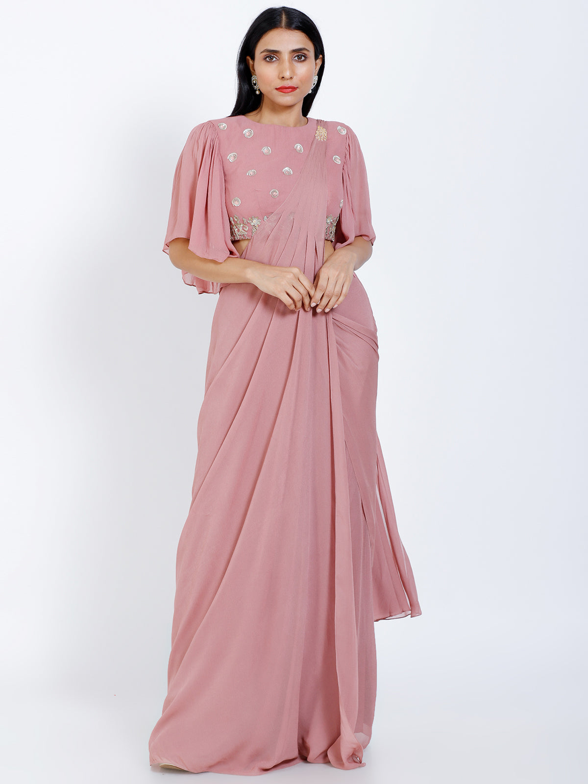 Embroidered Draped saree