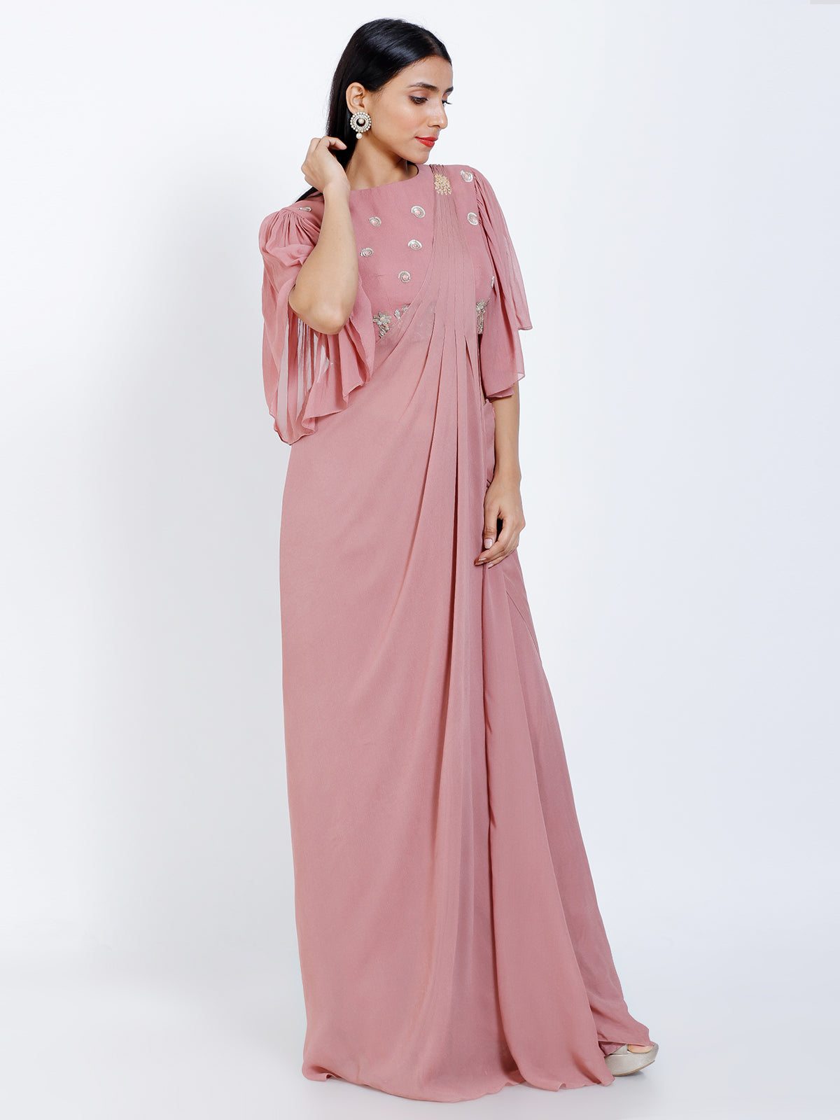 Embroidered Draped saree