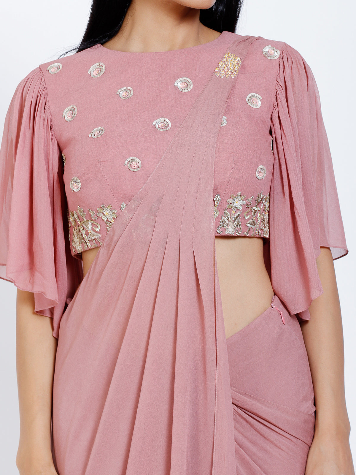 Embroidered Draped saree