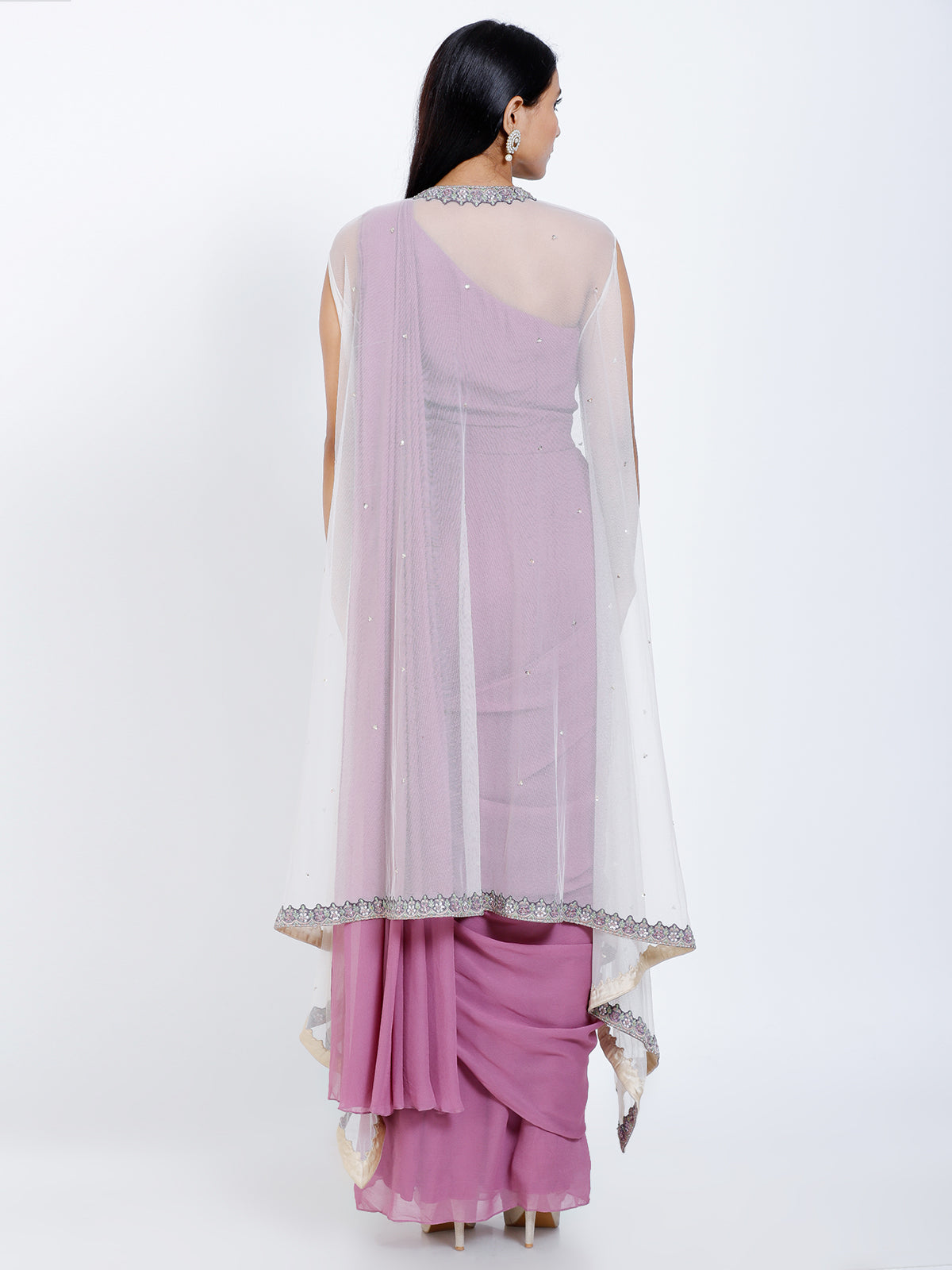 Draped saree with a jacket