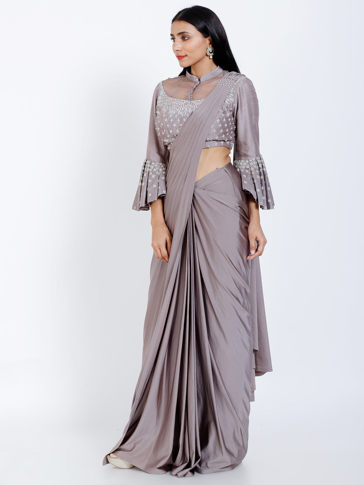 Pleated Draped saree