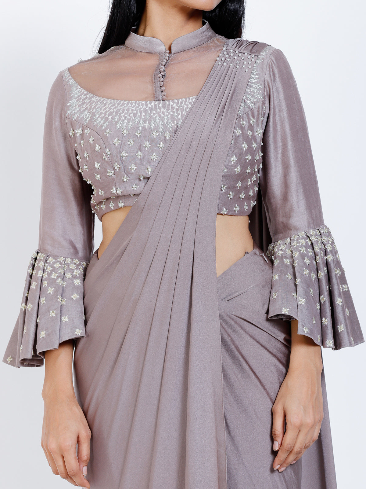 Pleated Draped saree