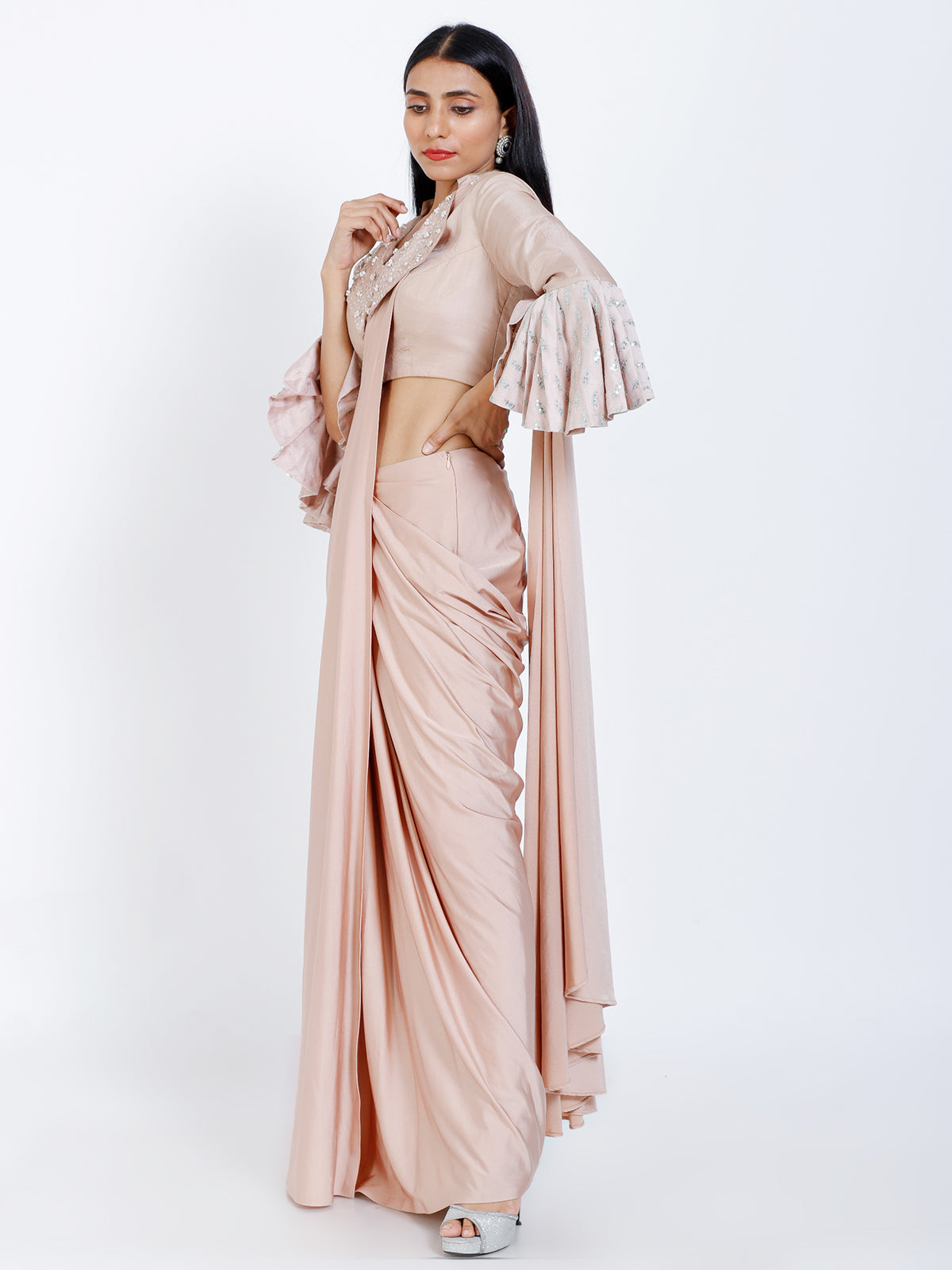 Pleated Draped saree