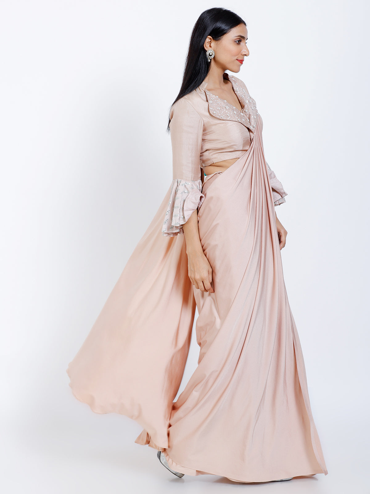 Pleated Draped saree