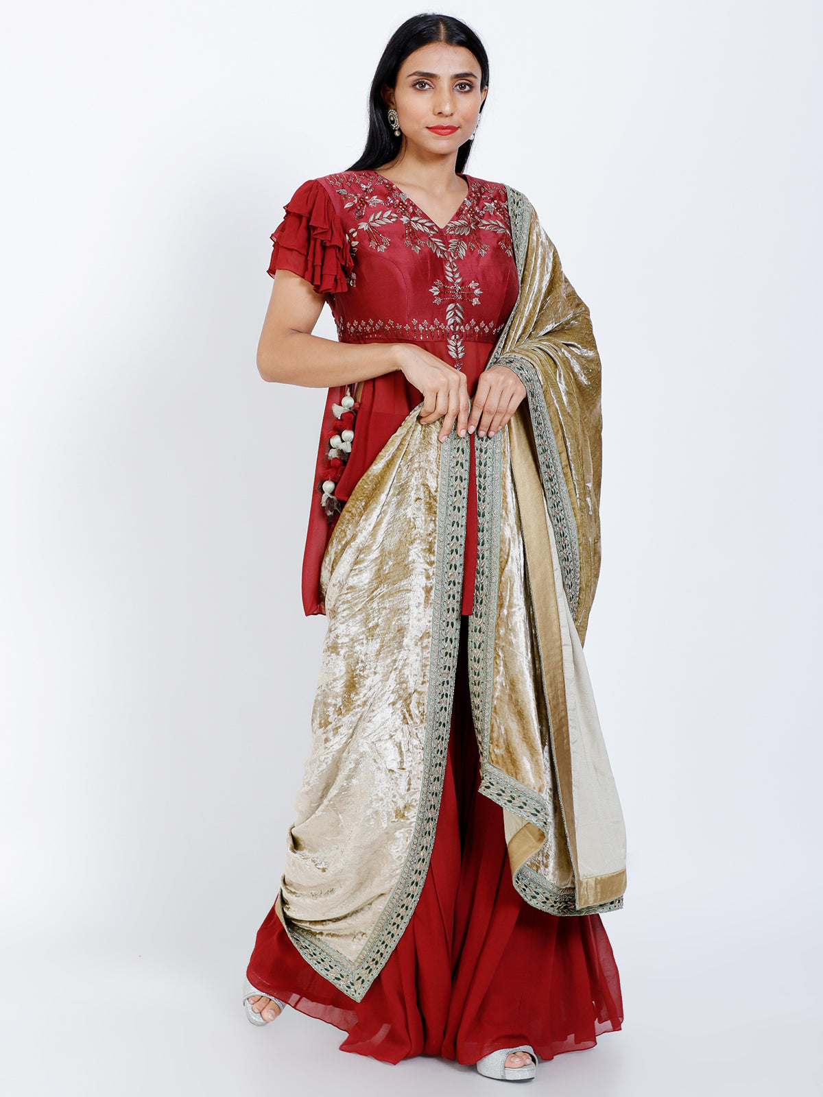 Embroidered shawl