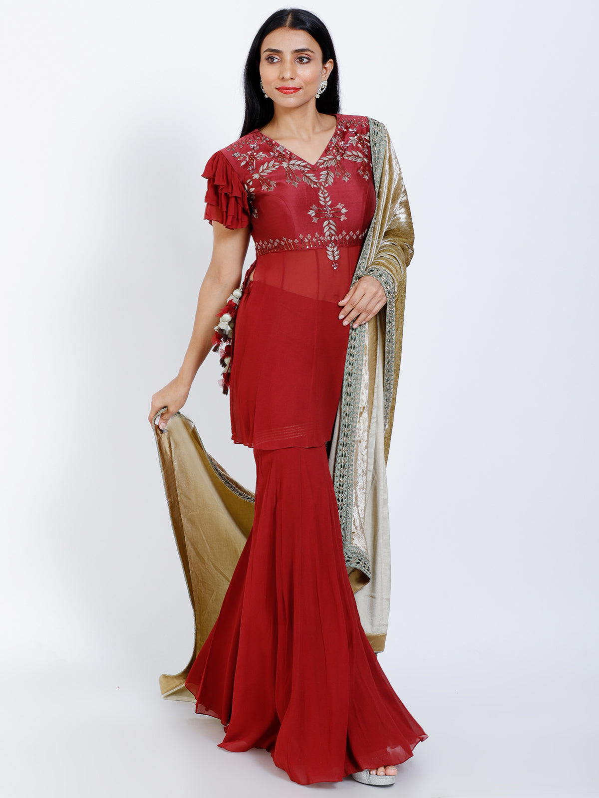 Embroidered shawl