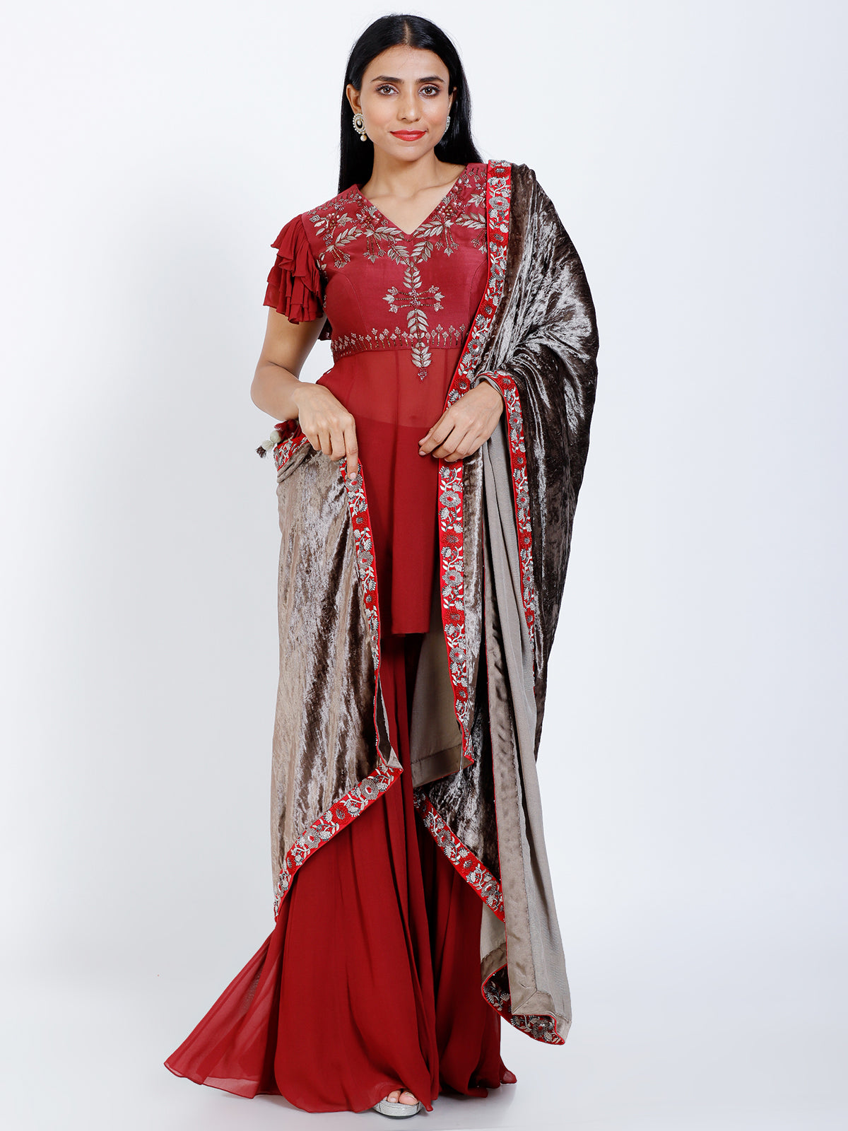 Embroidered shawl