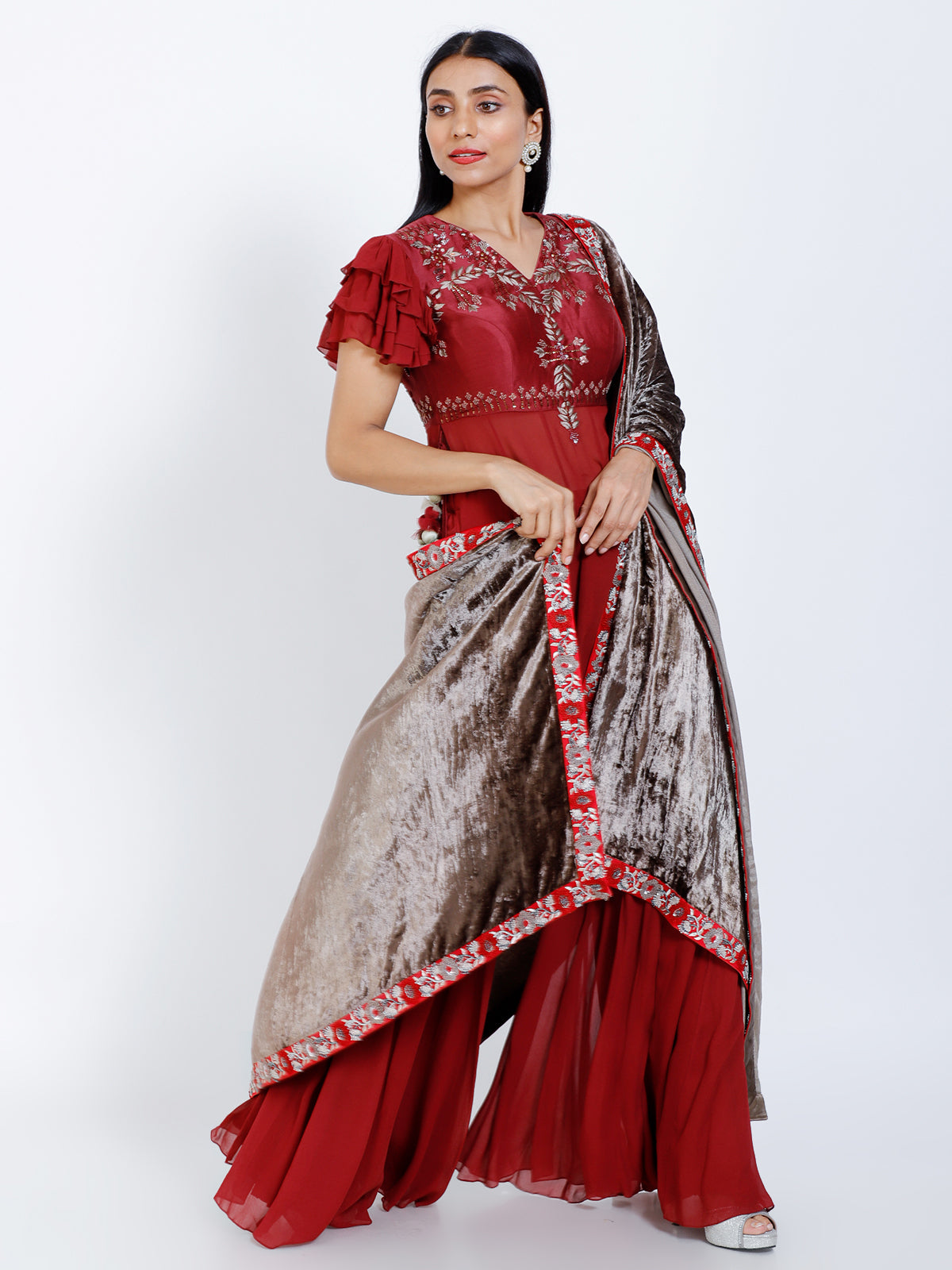 Embroidered shawl