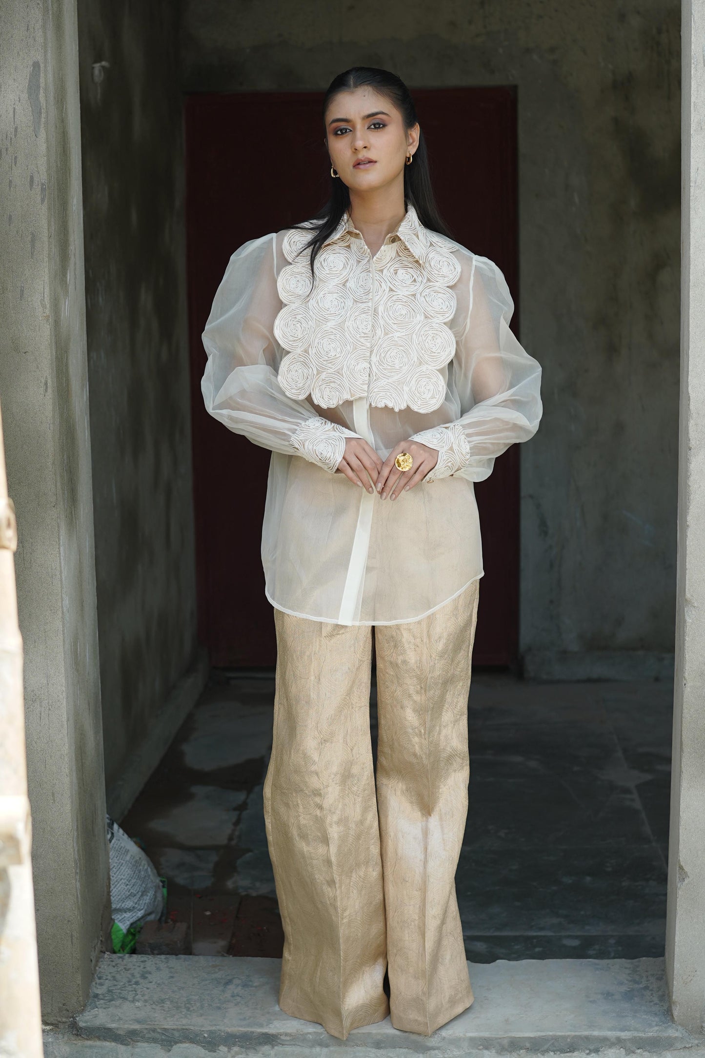 Pearl & Gold(Shirt with bustier)
