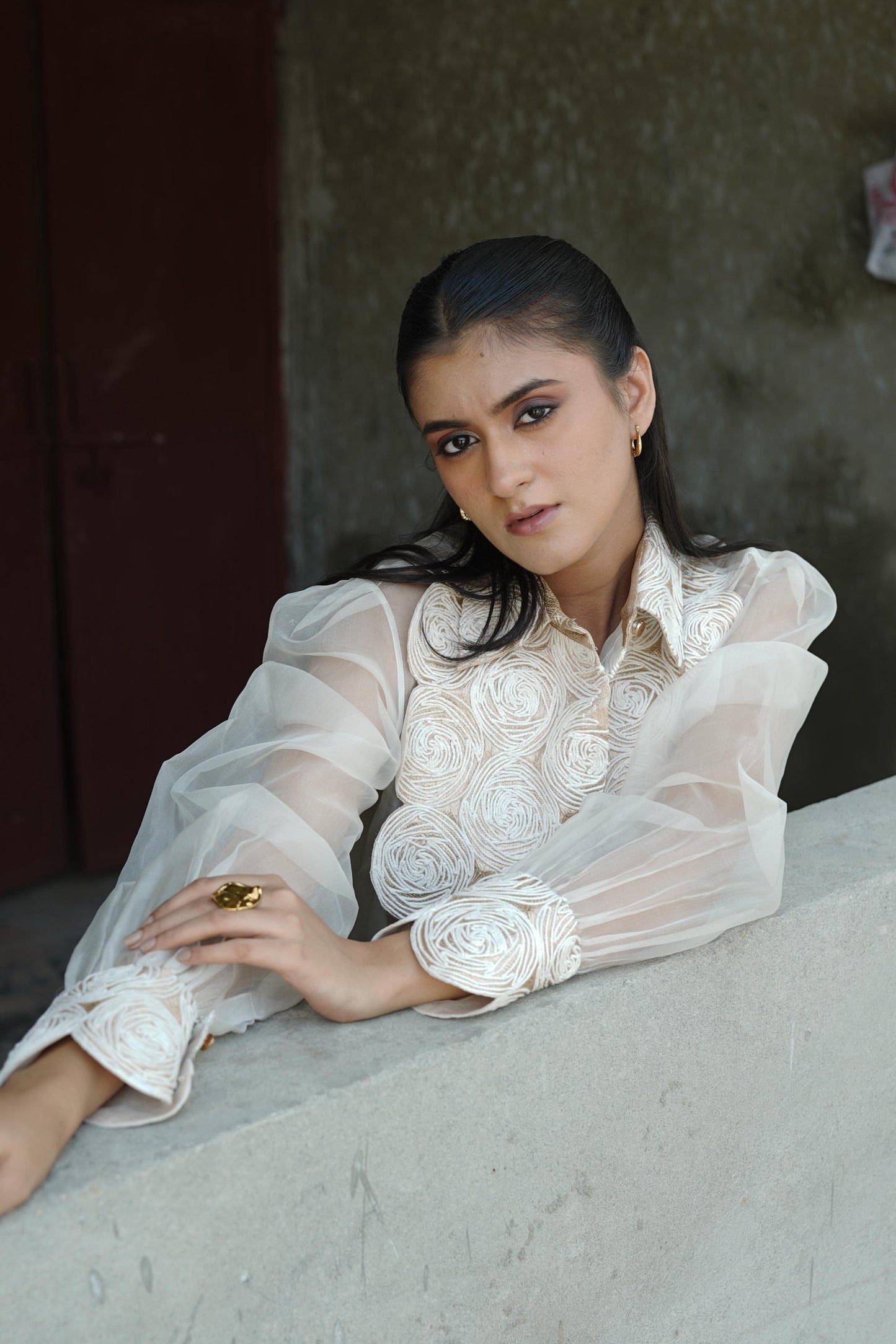 Pearl & Gold(Shirt with bustier)