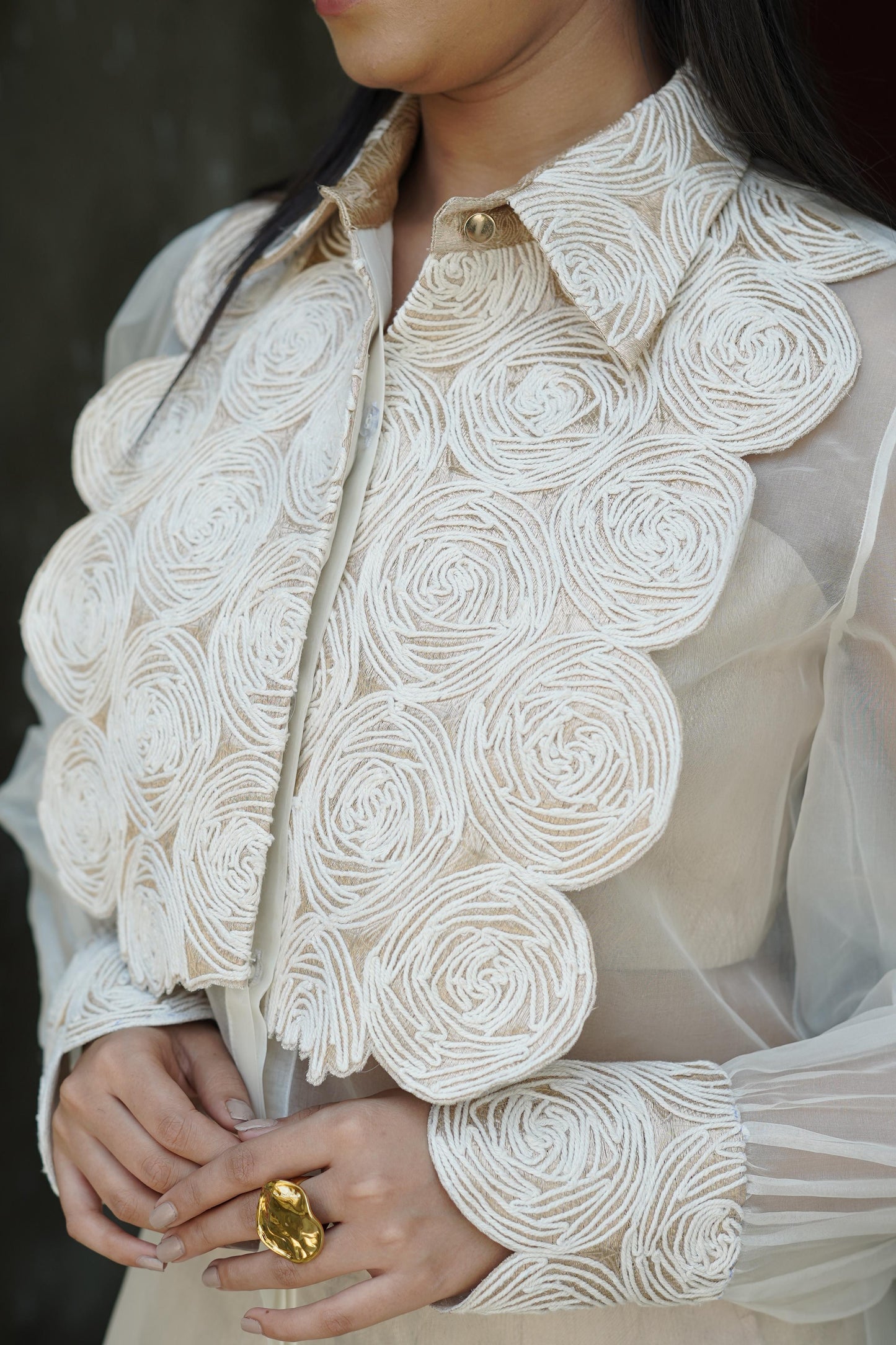 Pearl & Gold(Shirt with bustier)