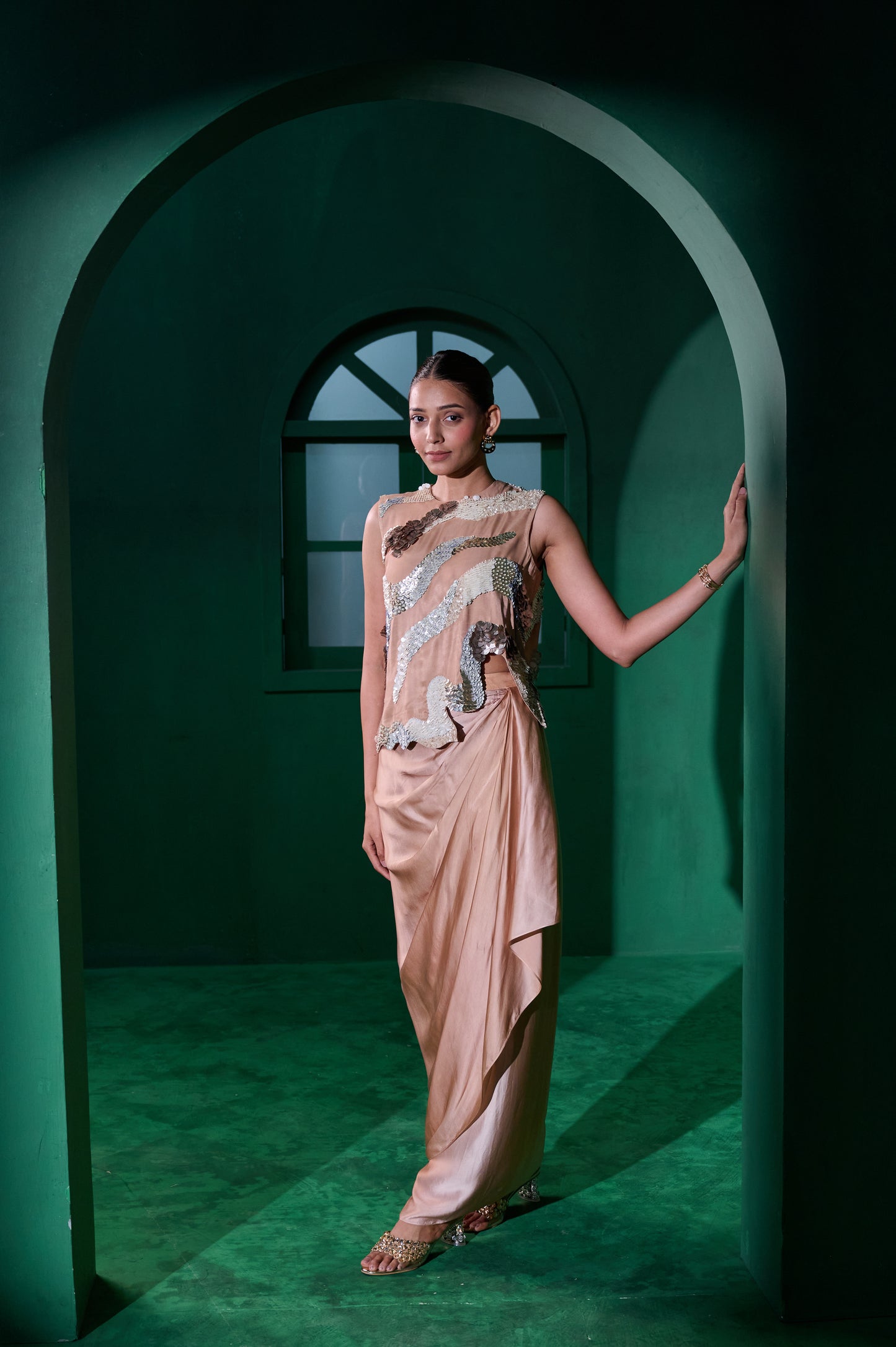 Whispering Sands (Top with Skirt and Detachable palla)