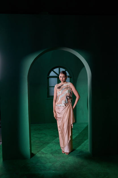 Whispering Sands (Top with Skirt and Detachable palla)