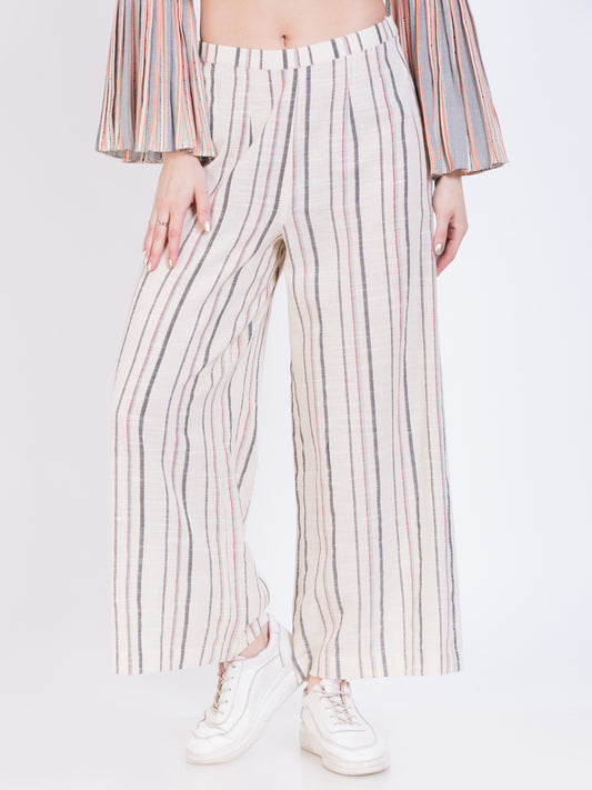 Cotton stripe pants