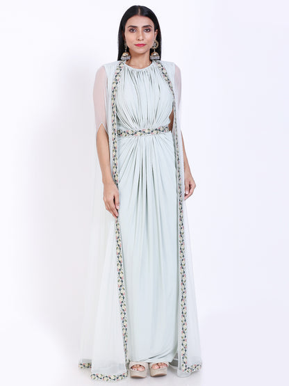 Embroidered gown