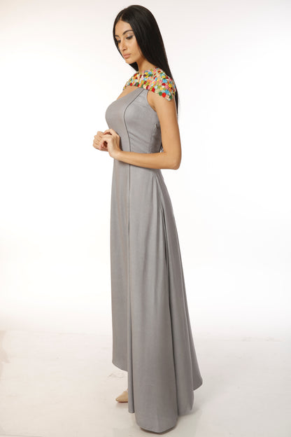 Caape style assymetric gown