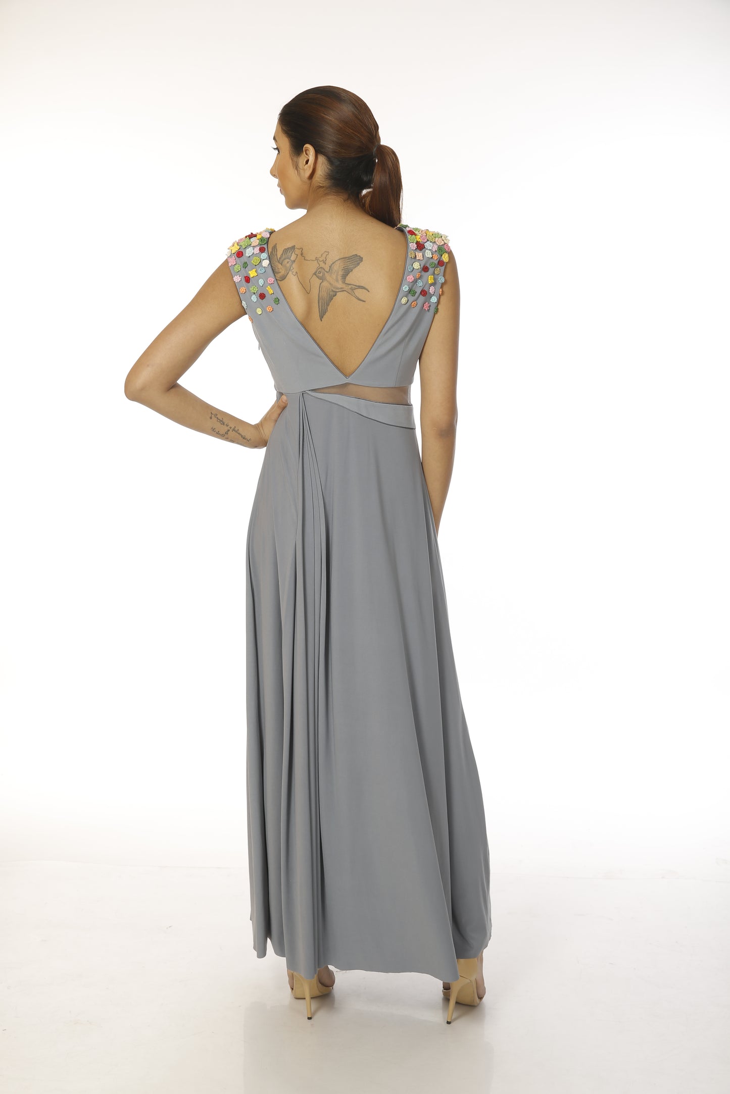 Draped gown