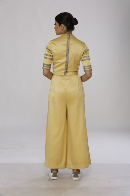 Asymmetric Top with Flared Pants