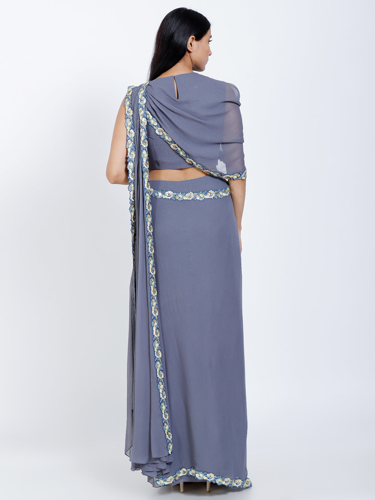 Pleated Draped saree