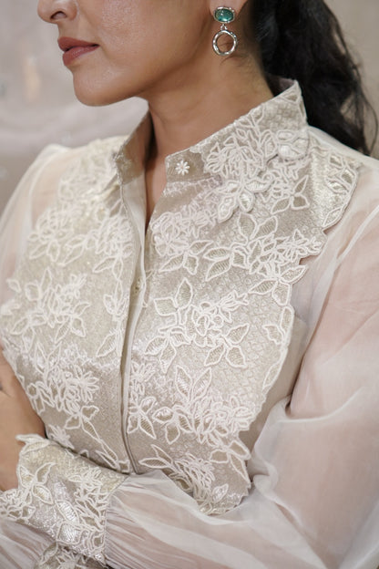 Ivory Allure (Shirt with Bustier)