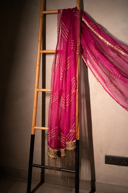 Pink Organza Saree