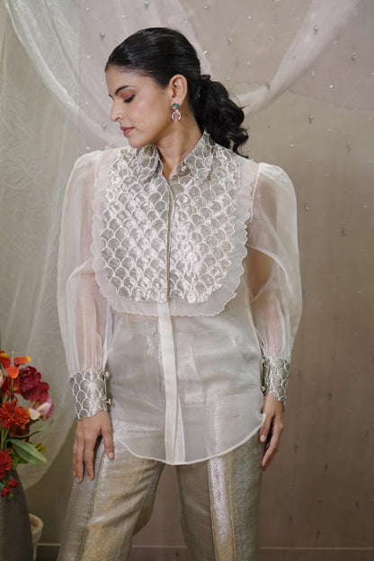 Ivory Glint(Shirt with bustier)