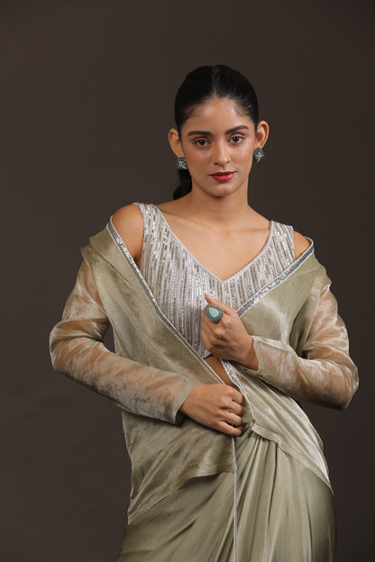 Olive Reverie (Blouse with Jacket)