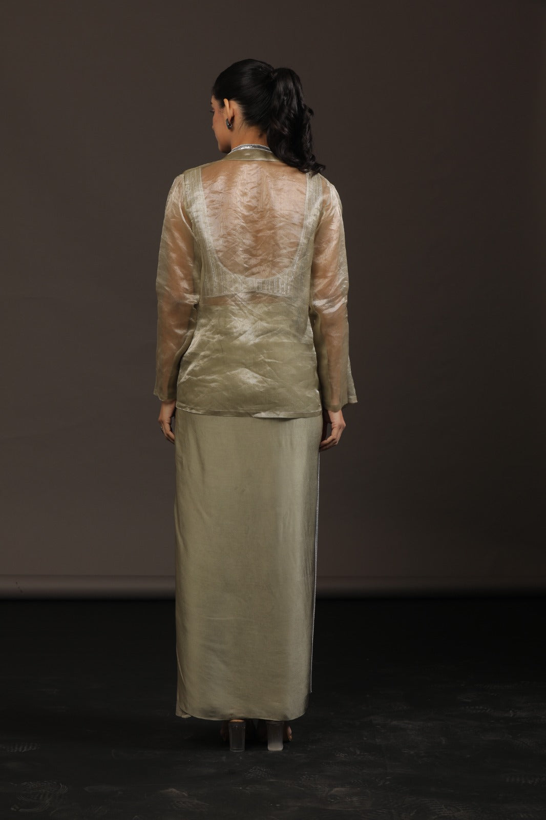 Olive Reverie (Blouse with Jacket)